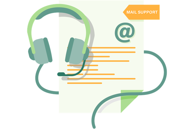 Email support  Illustration