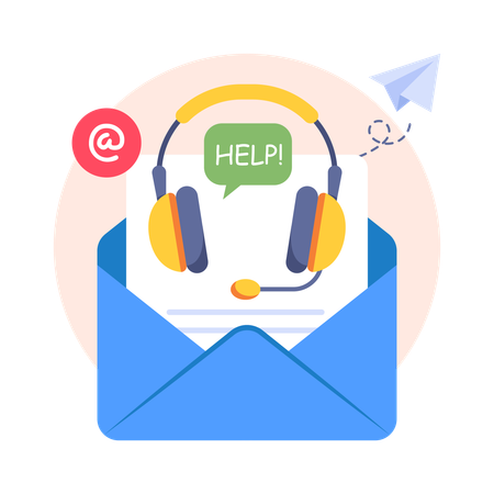 Email Support  Illustration