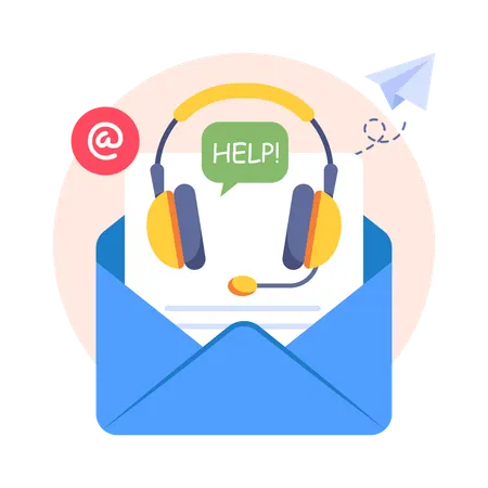 Email Support  Illustration