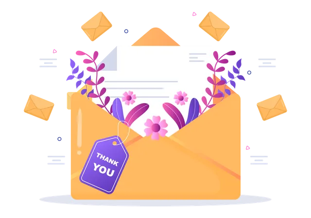 Email Thank You  Illustration