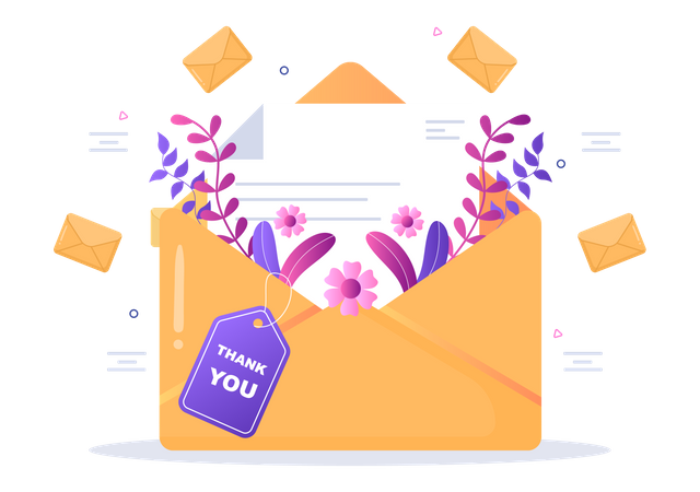 Email Thank You  Illustration