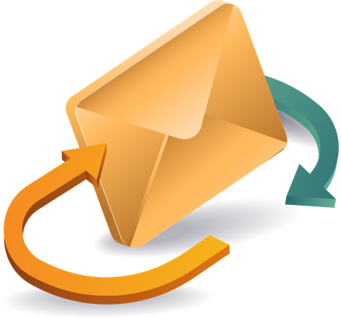 Email transaction process  Illustration