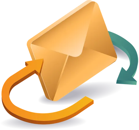 Email transaction process  Illustration