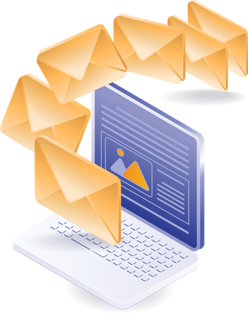 Email transfer technology  Illustration