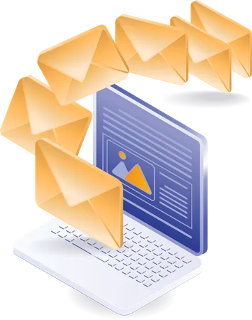 Email transfer technology  Illustration