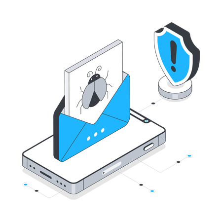 Email Virus  Illustration