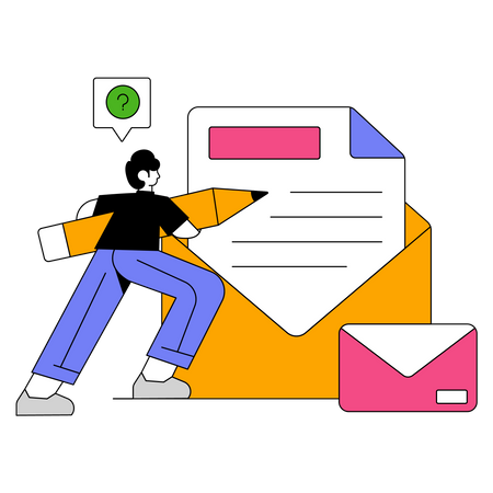Email Writing  Illustration