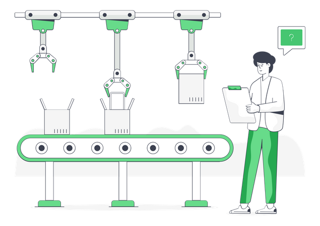 Embalagem automatizada  Ilustração