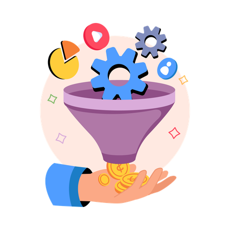 Embudo de ventas  Ilustración