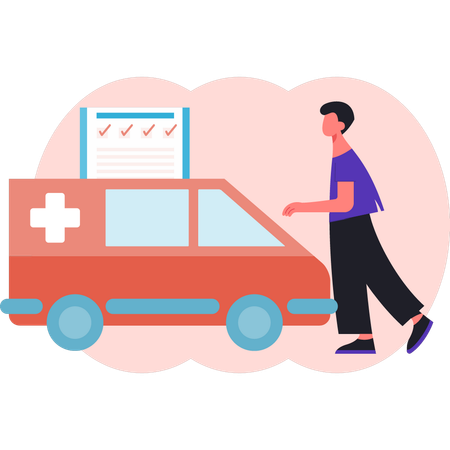 Emergency ambulance service  Illustration