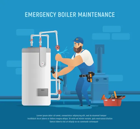 Emergency Boiler maintenance Illustration