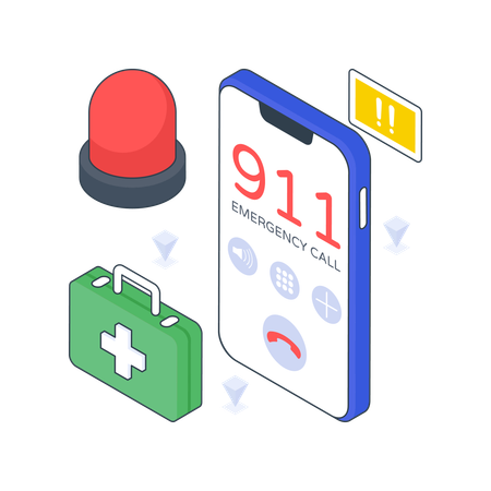 Emergency Call  Illustration