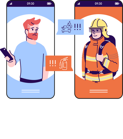 Emergency call  Illustration