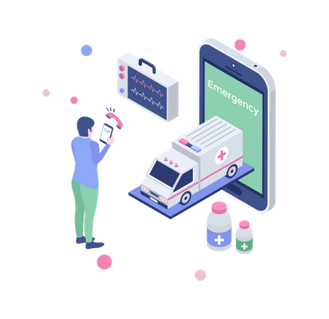 Emergency call  イラスト