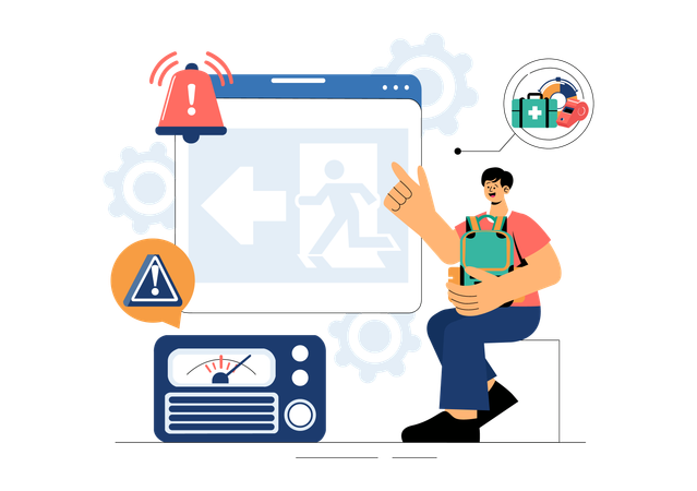 Emergency Disaster Preparedness  Illustration