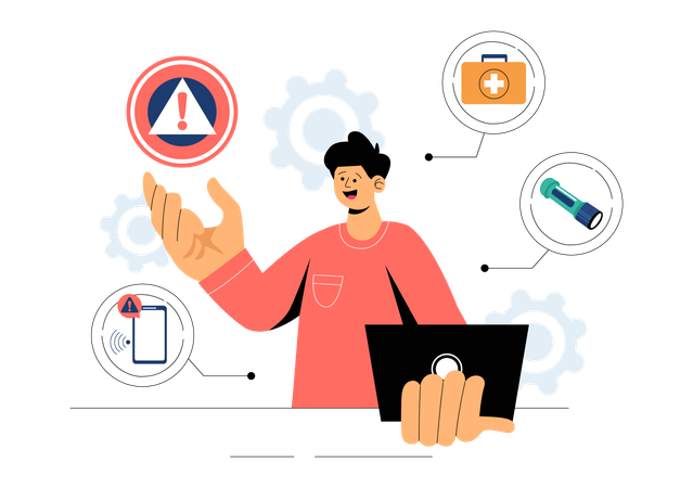Emergency Disaster Preparedness  Illustration