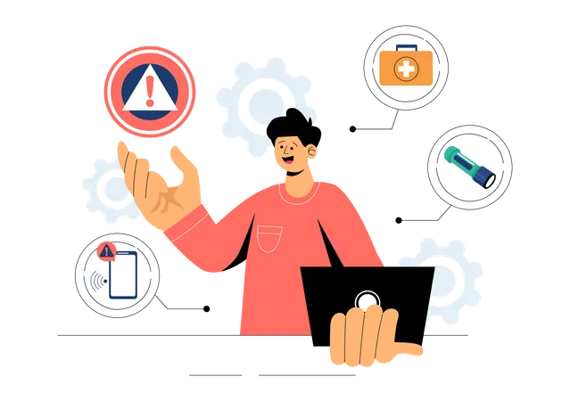 Emergency Disaster Preparedness  Illustration