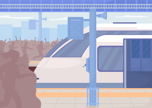 Emergency evacuation situation  Illustration