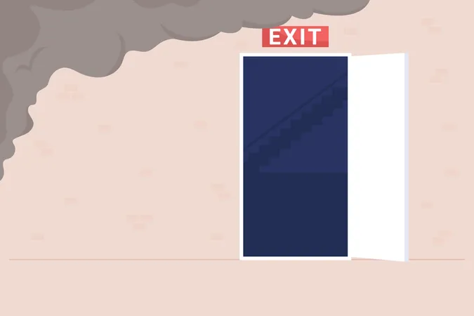 Emergency exit Illustration