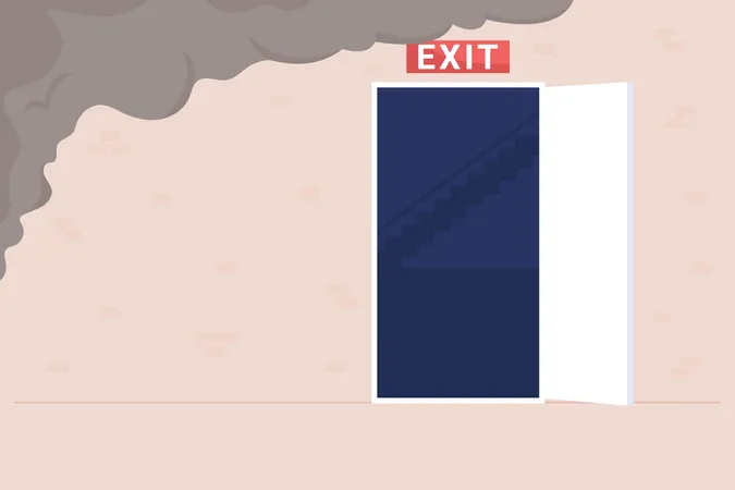 Emergency exit  Illustration