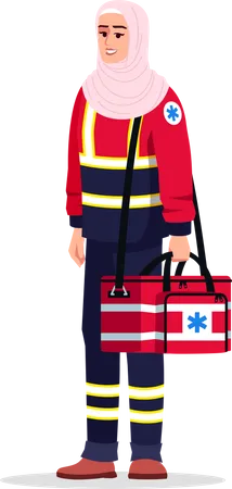 Emergency healthcare professional Illustration