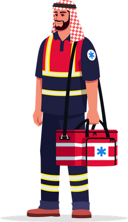 Emergency healthcare professional Illustration