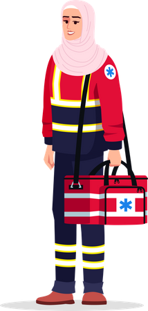 Emergency healthcare professional  Illustration