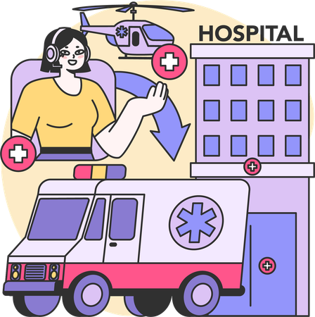 Emergency medical service  Illustration