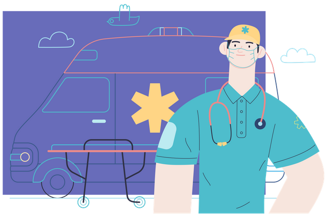 Emergency medical service  Illustration