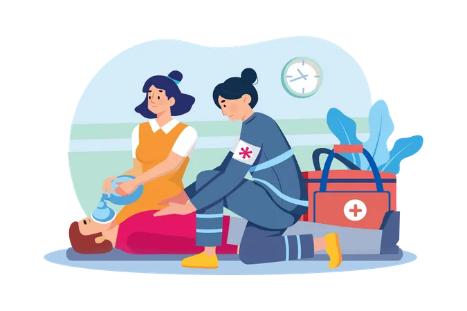 Emergency Medical Support Illustration