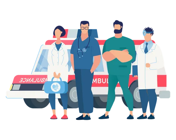 Emergency medical team Illustration