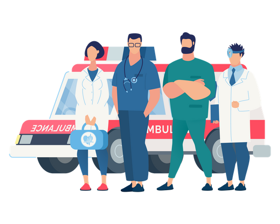 Emergency medical team  Illustration