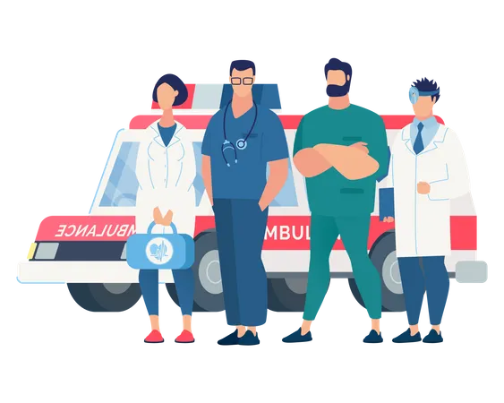 Emergency medical team  Illustration