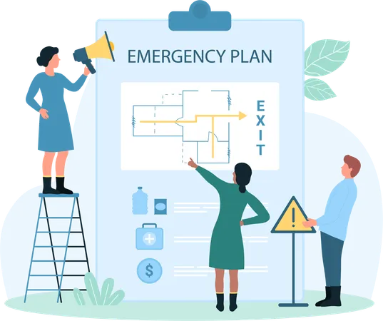 Emergency plan  Illustration