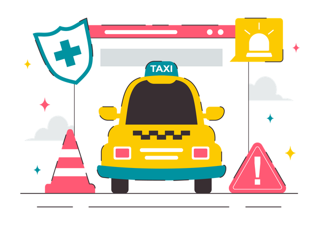 Emergency Taxi Service  Illustration