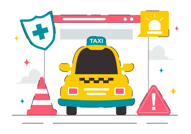 Emergency Taxi Service  Illustration