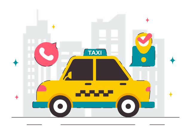 Emergency Taxi Service  Illustration