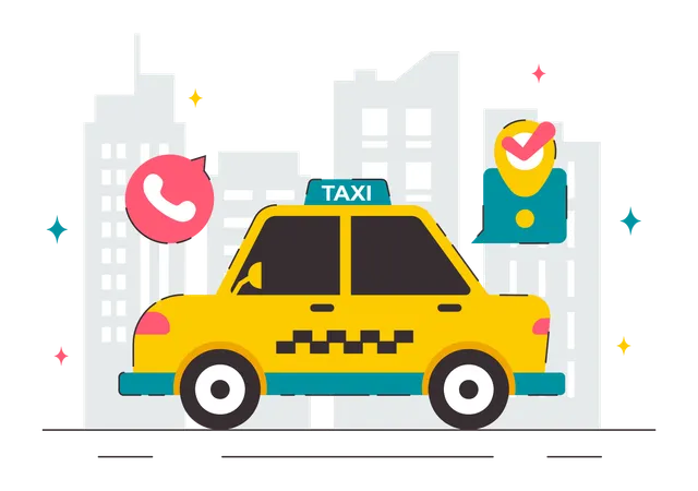 Emergency Taxi Service  Illustration