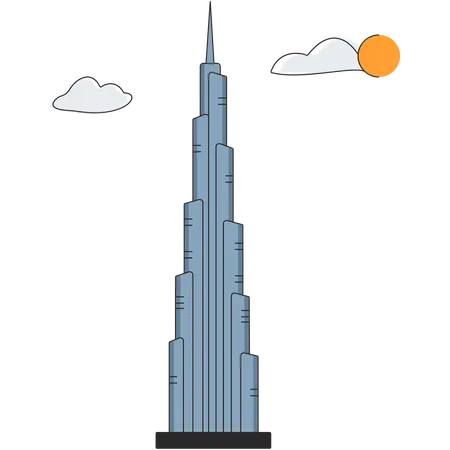 Emirados Árabes Unidos - Burj Khalifa  Ilustração