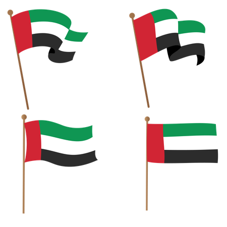 Emiratos Árabes Unidos Feliz Día Nacional  Ilustración