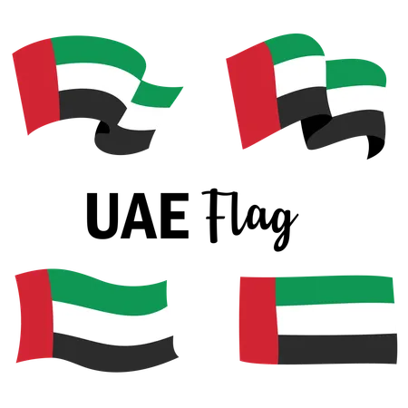 Emiratos Árabes Unidos Feliz Día Nacional  Ilustración