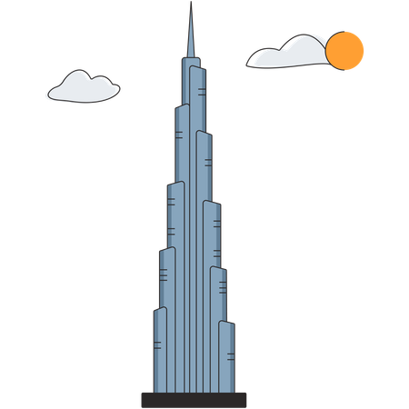 Émirats arabes unis - Burj Khalifa  Illustration