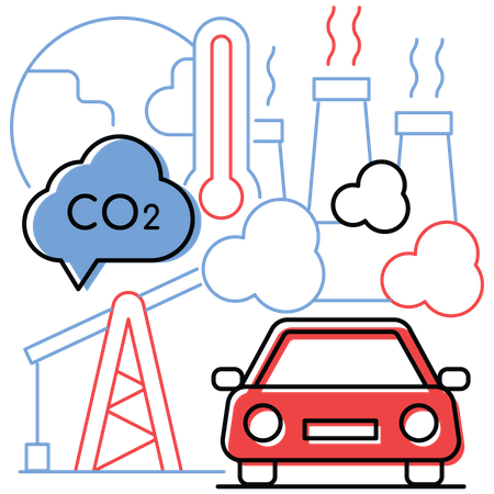 Las emisiones de carbono  Ilustración