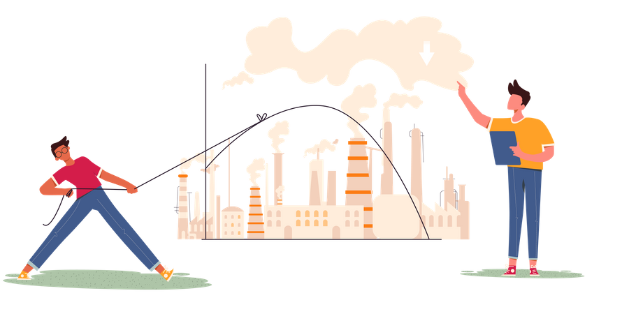 Emisión de gases  Ilustración