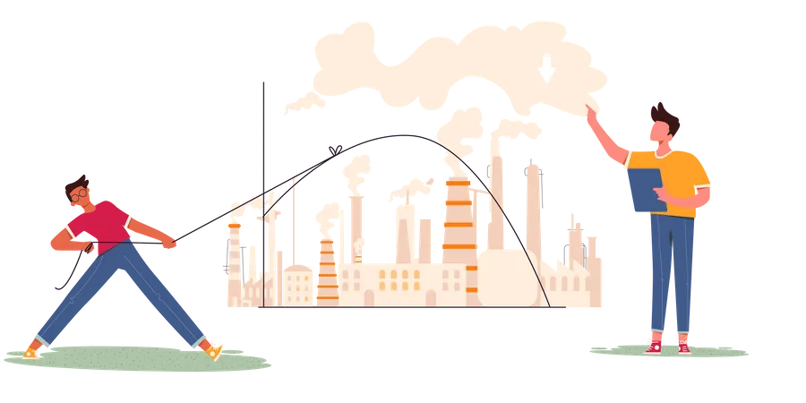 Emisión de gases  Ilustración
