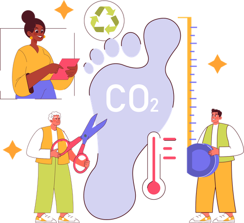 Emisiones nocivas de co2  Ilustración