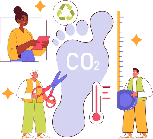 Emisiones nocivas de co2  Ilustración