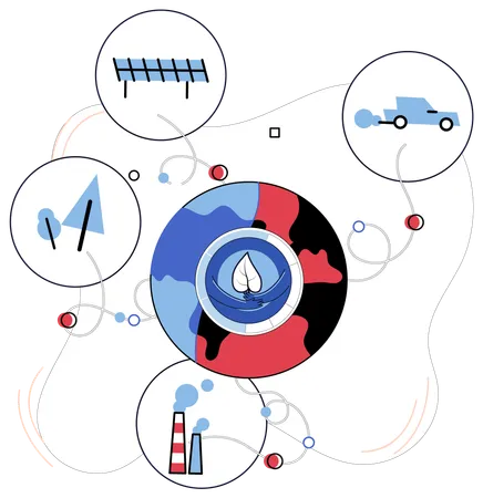 Emissão de carbono  Ilustração