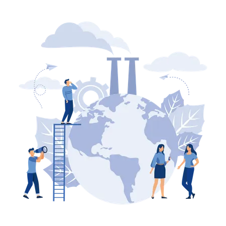 Emission Of Harmful Substances Into The Environment  Illustration