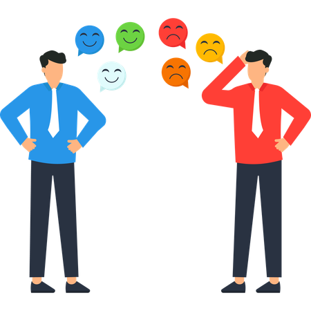 Emoções da Equipe de Negócios  Ilustração